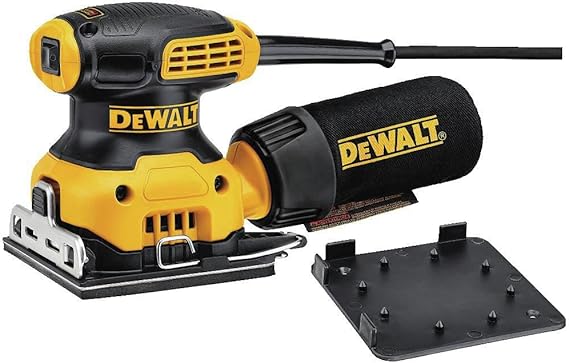 Dewalt 1/4 Sheet Palm Grip Sander- 230w 14000/Min with Dust Bag And Paper Punch, Rubber Grip handle And Vibration Reducing Design, For the Best Results- DWE6411 Dewalt 1/4 Sheet Palm Grip Sander- 230w 14000/Min with Dust Bag And Paper Punch, Rubber Grip handle And Vibration Reducing Design, For the Best Results- DWE6411